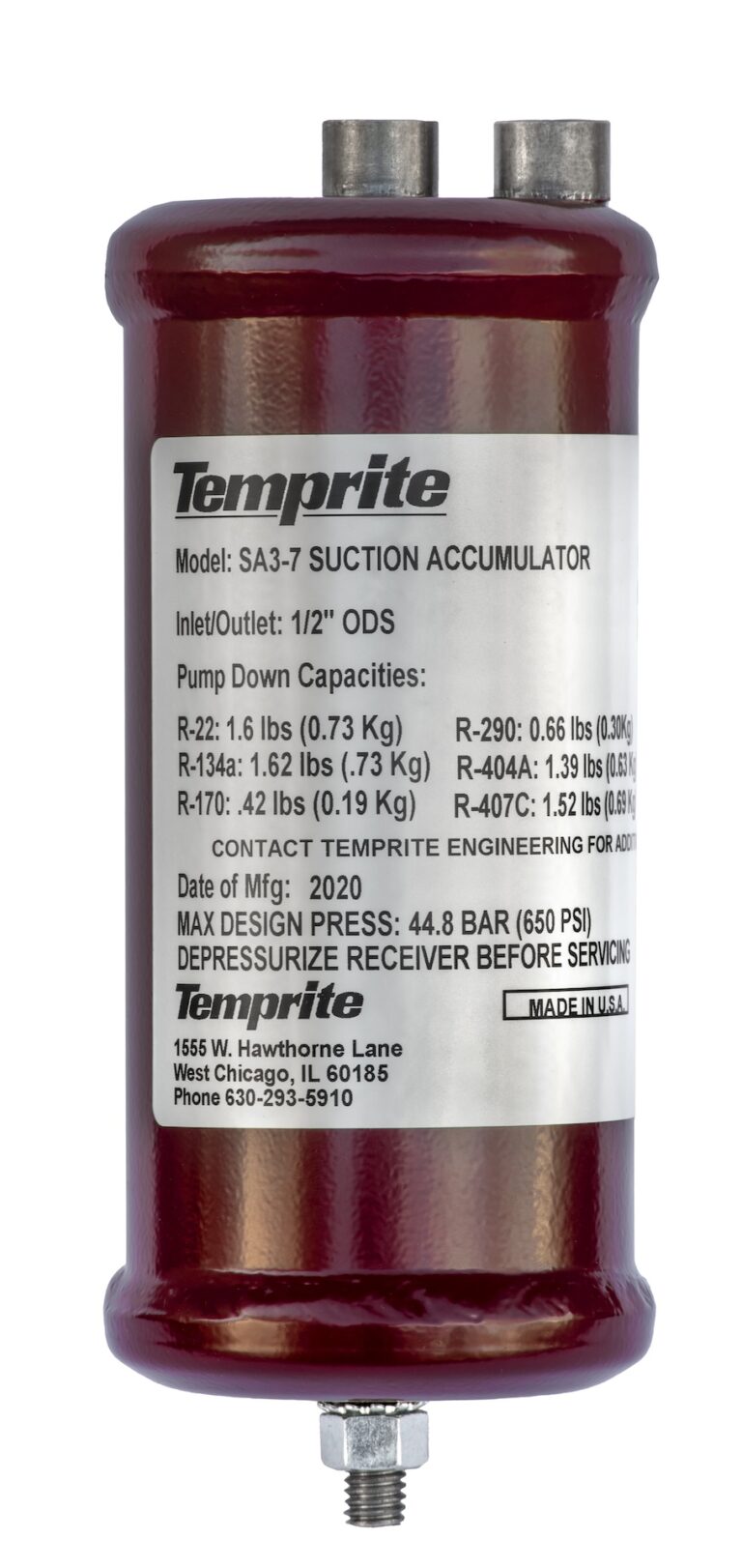 SA3-7 VERTICAL SUCTION ACCUMULATOR